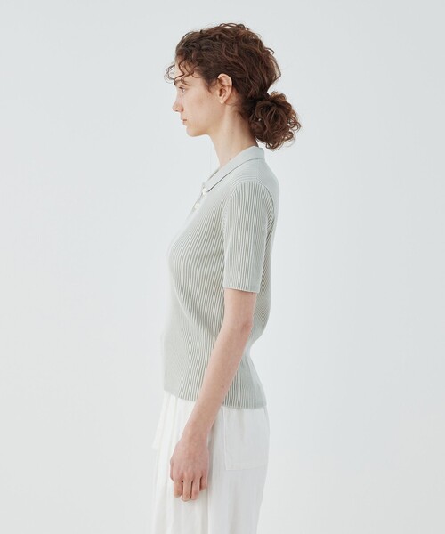 GALERIE VIE（ギャルリー ヴィー）の「□ギザコットンリブ ポロカラー