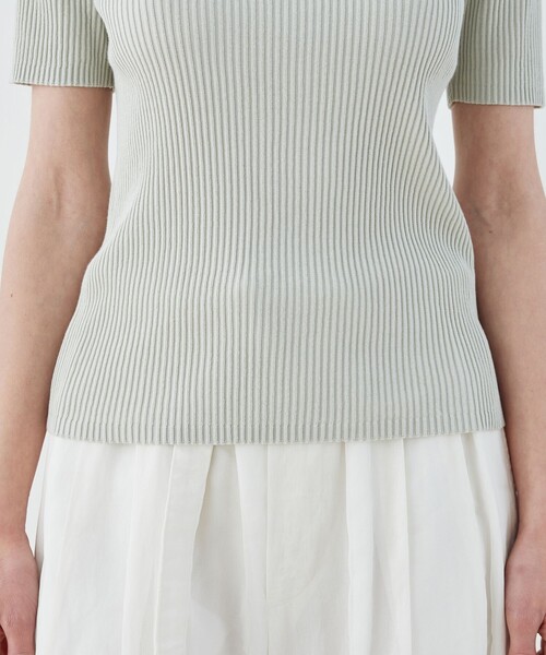 GALERIE VIE ギザコットンリブ ポロカラープルオーバー ギザコットンリブ ポロカラープルオーバー｜トゥモローランド