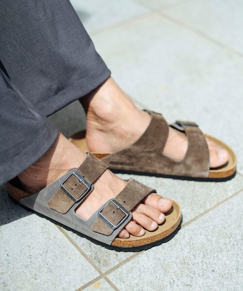 BIRKENSTOCK（ビルケンシュトック）の「【EXCLUSIVE】BIRKENSTOCK / Arizona combination（サンダル・メンズ・ダークグレー・40/41/42/43/44）」の2枚目の写真