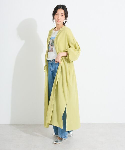 CRAFT STANDARD BOUTIQUE（クラフトスタンダードブティック）の「ジョーゼットワンピース（シャツワンピース・レディース・ブラック/レッド/オフホワイト/イエロー・FREE）」の11枚目の写真