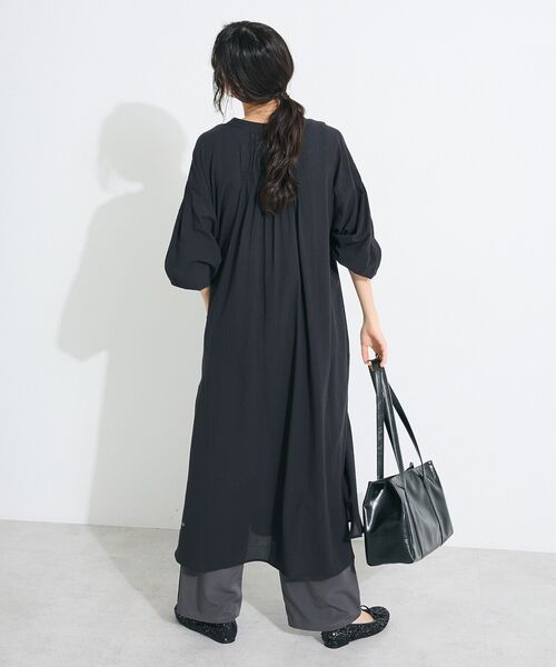 CRAFT STANDARD BOUTIQUE（クラフトスタンダードブティック）の「ジョーゼットワンピース（シャツワンピース・レディース・ブラック/レッド/オフホワイト/イエロー・FREE）」の18枚目の写真