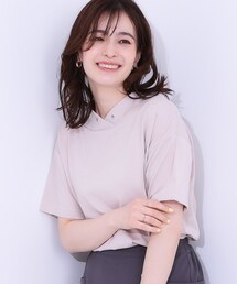 DRESKIP | 【高レビュー/ひんやり/UV】アウトスタイルもサマになる さらさら抜け襟Tシャツ(Tシャツ/カットソー)