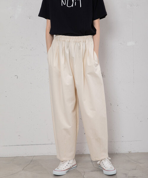 POU DOU DOU（プードゥドゥ）の「2タックカーブパンツ（その他パンツ・レディース・ブラック/キナリ/インディゴブルー・M）」の2枚目の写真