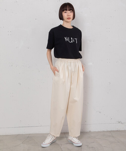 POU DOU DOU（プードゥドゥ）の「2タックカーブパンツ（その他パンツ・レディース・ブラック/キナリ/インディゴブルー・M）」の11枚目の写真