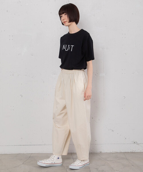 POU DOU DOU（プードゥドゥ）の「2タックカーブパンツ（その他パンツ・レディース・ブラック/キナリ/インディゴブルー・M）」の13枚目の写真