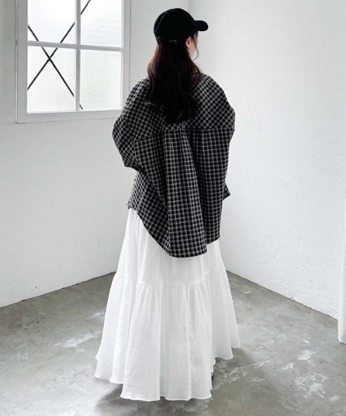 archives(アルシーヴ)の「ビスチェシャーリングコットンキャミワンピース(ワンピース・レディース・ブラック/オフホワイト/ブルー・MEDIUM)」の8枚目の写真