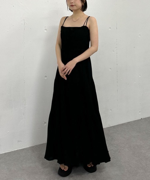 archives(アルシーヴ)の「ビスチェシャーリングコットンキャミワンピース(ワンピース・レディース・ブラック/オフホワイト/ブルー・MEDIUM)」の14枚目の写真