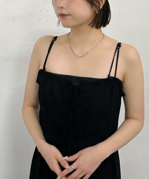 archives(アルシーヴ)の「ビスチェシャーリングコットンキャミワンピース(ワンピース・レディース・ブラック/オフホワイト/ブルー・MEDIUM)」の17枚目の写真