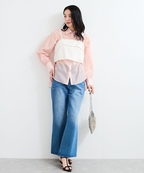 VIS（ビス）の「立体フラワービスチェ（キャミソール・レディース・ホワイト/ブラック・FREE）」の15枚目の写真