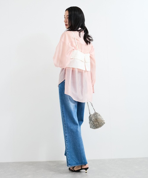 VIS（ビス）の「立体フラワービスチェ（キャミソール・レディース・ホワイト/ブラック・FREE）」の16枚目の写真