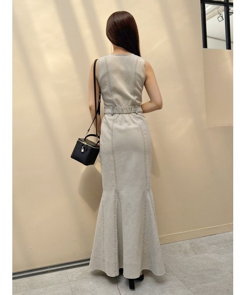 デニムマーメイドワンピース　グレー　0 SNIDEL（スナイデル）の「デニムマーメイドワンピース（ワンピース