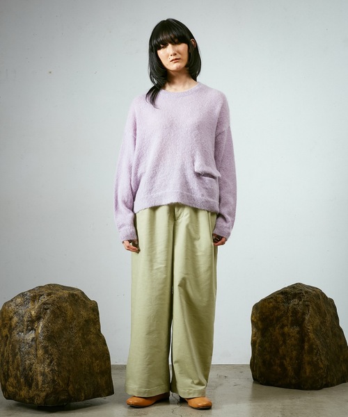 Dulcamara（ドゥルカマラ）の「モヘアショートニットPO（ニット/セーター・メンズ・ライラック/グレー/ダークグリーン・0/1）」の13枚目の写真