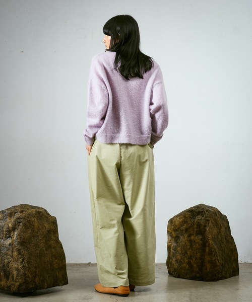 Dulcamara（ドゥルカマラ）の「モヘアショートニットPO（ニット/セーター・メンズ・ライラック/グレー/ダークグリーン・0/1）」の15枚目の写真