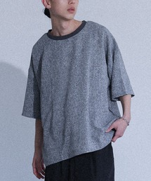 カットツイード オーバーシルエット 半袖Tシャツ