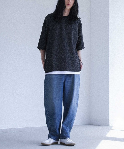 MDR(エムディアール)の「『カットツイード オーバーシルエット 半袖Tシャツ』(Tシャツ/カットソー・メンズ・杢グレー/ブラック・L/M)」の20枚目の写真