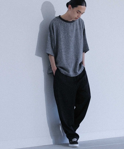 MDR(エムディアール)の「『カットツイード オーバーシルエット 半袖Tシャツ』(Tシャツ/カットソー・メンズ・杢グレー/ブラック・L/M)」の14枚目の写真