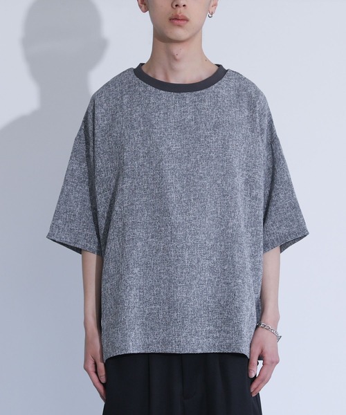 MDR(エムディアール)の「『カットツイード オーバーシルエット 半袖Tシャツ』(Tシャツ/カットソー・メンズ・杢グレー/ブラック・L/M)」の15枚目の写真