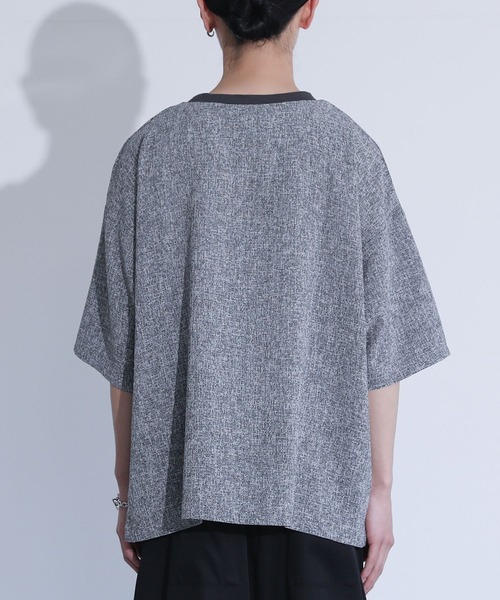 MDR(エムディアール)の「『カットツイード オーバーシルエット 半袖Tシャツ』(Tシャツ/カットソー・メンズ・杢グレー/ブラック・L/M)」の17枚目の写真