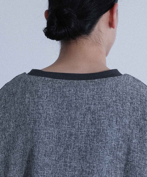 MDR(エムディアール)の「『カットツイード オーバーシルエット 半袖Tシャツ』(Tシャツ/カットソー・メンズ・杢グレー/ブラック・L/M)」の8枚目の写真