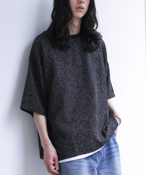 MDR(エムディアール)の「『カットツイード オーバーシルエット 半袖Tシャツ』(Tシャツ/カットソー・メンズ・杢グレー/ブラック・L/M)」の6枚目の写真