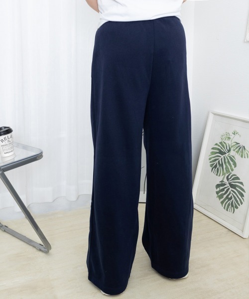 Miniministore(ミニミニストア)の「ワイドシルエットシンプルスウェットパンツ(スウェットパンツ・レディース・ネイビー/オフホワイト/ブラック/グレー・S/L/XL/M)」の16枚目の写真