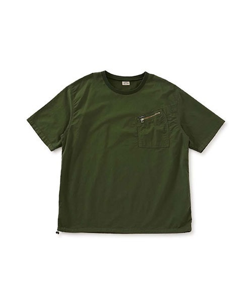 HOLLYWOOD RANCH MARKET(ハリウッドランチマーケット)の「フィールソーグッド プルオーバー Tシャツ(Tシャツ/カットソー・メンズ・ブルー/ブラック/オリーブ/ホワイト/ピンク/ライトグリーン/ベージュ/ネイビー・MEDIUM/SMALL/LARGE/X-LARGE)」の4枚目の写真