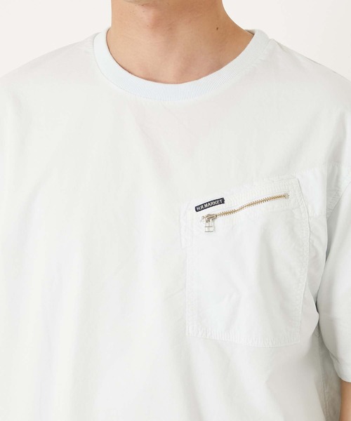 HOLLYWOOD RANCH MARKET(ハリウッドランチマーケット)の「フィールソーグッド プルオーバー Tシャツ(Tシャツ/カットソー・メンズ・ブルー/ブラック/オリーブ/ホワイト/ピンク/ライトグリーン/ベージュ/ネイビー・MEDIUM/SMALL/LARGE/X-LARGE)」の13枚目の写真