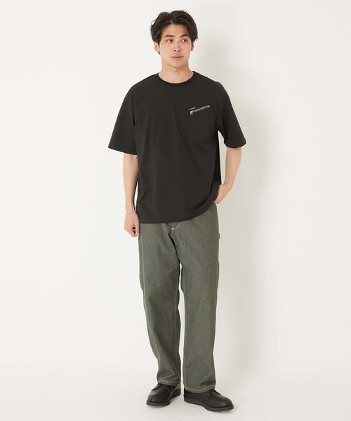 HOLLYWOOD RANCH MARKET(ハリウッドランチマーケット)の「フィールソーグッド プルオーバー Tシャツ(Tシャツ/カットソー・メンズ・ブルー/ブラック/オリーブ/ホワイト/ピンク/ライトグリーン/ベージュ/ネイビー・MEDIUM/SMALL/LARGE/X-LARGE)」の16枚目の写真