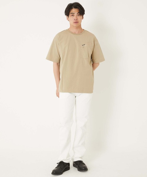 HOLLYWOOD RANCH MARKET(ハリウッドランチマーケット)の「フィールソーグッド プルオーバー Tシャツ(Tシャツ/カットソー・メンズ・ブルー/ブラック/オリーブ/ホワイト/ピンク/ライトグリーン/ベージュ/ネイビー・MEDIUM/SMALL/LARGE/X-LARGE)」の22枚目の写真