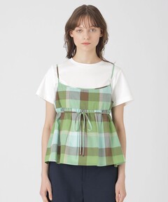 セール】LAYERED GATHERED CHECK ブラウス（シャツ/ブラウス