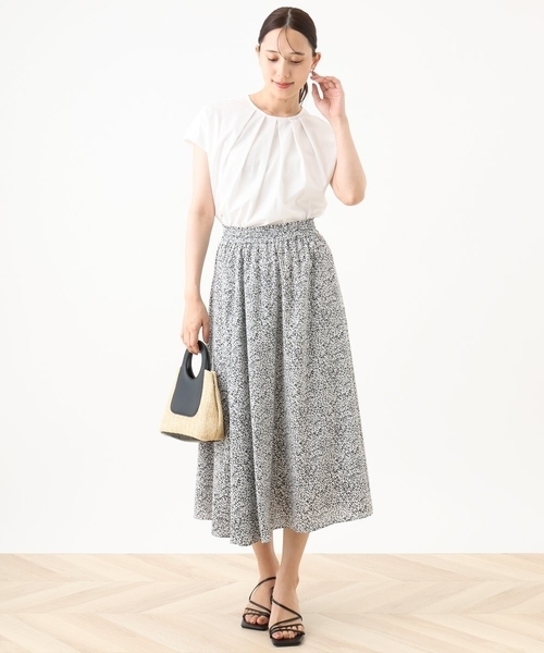 OFUON le MK（オフオンルエムケー）の「コットン天竺カットソー/洗える/WEB限定サイズあり（Tシャツ/カットソー・レディース・ネイビー/ホワイト/ピンク・36/38）」の14枚目の写真