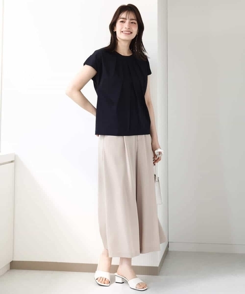 OFUON le MK（オフオンルエムケー）の「コットン天竺カットソー/洗える/WEB限定サイズあり（Tシャツ/カットソー・レディース・ネイビー/ホワイト/ピンク・36/38）」の17枚目の写真