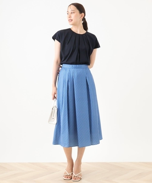 OFUON le MK（オフオンルエムケー）の「コットン天竺カットソー/洗える/WEB限定サイズあり（Tシャツ/カットソー・レディース・ネイビー/ホワイト/ピンク・36/38）」の19枚目の写真