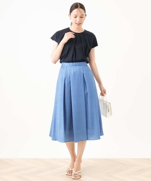 OFUON le MK（オフオンルエムケー）の「コットン天竺カットソー/洗える/WEB限定サイズあり（Tシャツ/カットソー・レディース・ネイビー/ホワイト/ピンク・36/38）」の20枚目の写真