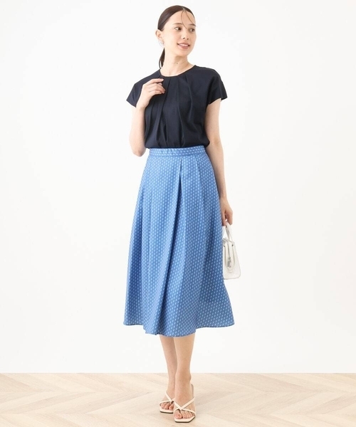 OFUON le MK（オフオンルエムケー）の「コットン天竺カットソー/洗える/WEB限定サイズあり（Tシャツ/カットソー・レディース・ネイビー/ホワイト/ピンク・36/38）」の21枚目の写真