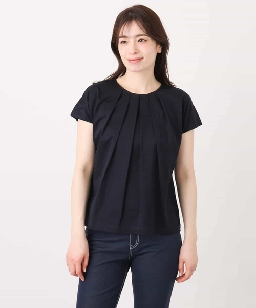 OFUON le MK（オフオンルエムケー）の「コットン天竺カットソー/洗える/WEB限定サイズあり（Tシャツ/カットソー・レディース・ネイビー/ホワイト/ピンク・36/38）」の22枚目の写真