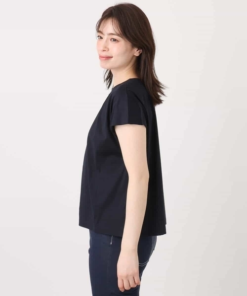 OFUON le MK(オフオンルエムケー)の「コットン天竺カットソー/洗える/WEB限定サイズあり(Tシャツ/カットソー・レディース・ネイビー/ホワイト/ピンク・36/38)」の7枚目の写真