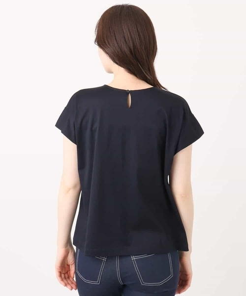 OFUON le MK(オフオンルエムケー)の「コットン天竺カットソー/洗える/WEB限定サイズあり(Tシャツ/カットソー・レディース・ネイビー/ホワイト/ピンク・36/38)」の8枚目の写真