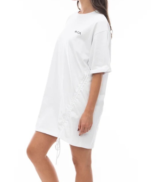 RVCA（ルーカ）の「【RVCA/ルーカ】24SS ROSE CT DRESS/ドローコード付きバックプリントワンピース（ワンピース・レディース・ブラック/ホワイト・MEDIUM/SMALL）」の9枚目の写真