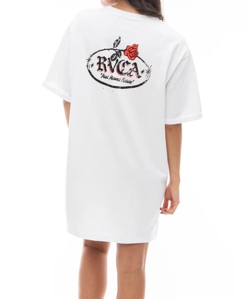 RVCA（ルーカ）の「【RVCA/ルーカ】24SS ROSE CT DRESS/ドローコード付きバックプリントワンピース（ワンピース・レディース・ブラック/ホワイト・MEDIUM/SMALL）」の8枚目の写真