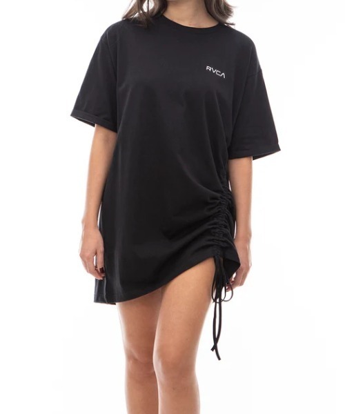 RVCA（ルーカ）の「【RVCA/ルーカ】24SS ROSE CT DRESS/ドローコード付きバックプリントワンピース（ワンピース・レディース・ブラック/ホワイト・MEDIUM/SMALL）」の10枚目の写真