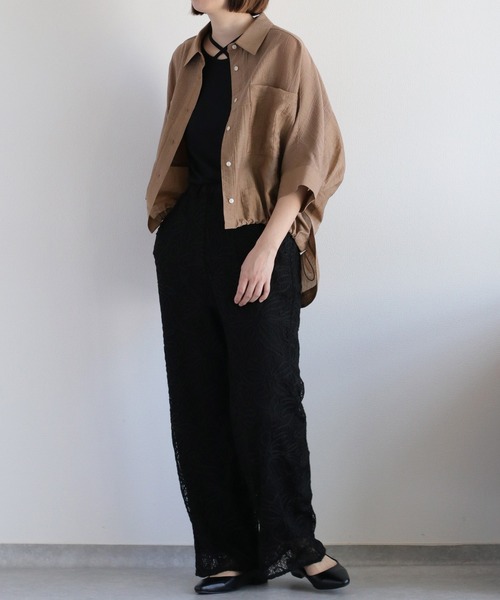 リネンドロストシャツ cepo（セポ）の「程よい透け感とふんわりシルエット♪〈イージー