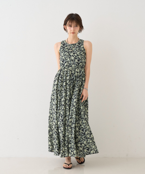 マリハ ノースリーブマキシドレス 夏のレディのドレス 36 MARIHA(マリハ) リゾートドレス ワンピース 夏のレディのドレス