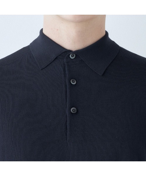 SUIT SELECT（スーツセレクト）の「【5分袖】洗えるレトロポロシャツ（ポロシャツ・メンズ・ネイビー/ブラック・SMALL/MEDIUM/LARGE/X-LARGE）」の20枚目の写真