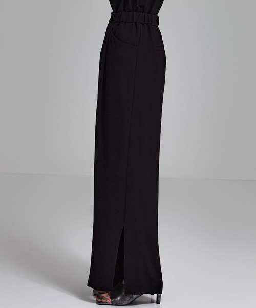 STUDIOUS（ステュディオス）の「【STUDIOUS/ステュディオス】BACK SATIN SIDE SLIT PANTS/バックサテンサイドスリットパンツ（その他パンツ・レディース・ブラック/ホワイト・1/2）」の20枚目の写真