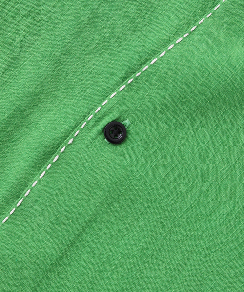 mii（ミー）の「mii (ミイ)RAW SILKハンドエンブロイダリークオーターシャツ（シャツ/ブラウス・メンズ・グリーン・MEDIUM）」の5枚目の写真