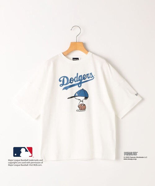 SHIPS（シップス）の「SHIPS KIDS:130～170cm / PEANUTS×MLB プリント Tシャツ（Tシャツ/カットソー・キッズ・オフホワイト/ブルー/ホワイト/ブラウン/ネイビー・X-LARGE/XX-LARGE/LARGE）」の2枚目の写真