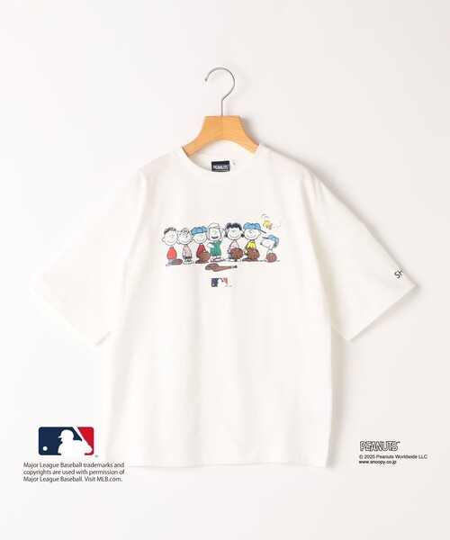 SHIPS（シップス）の「SHIPS KIDS:130～170cm / PEANUTS×MLB プリント Tシャツ（Tシャツ/カットソー・キッズ・オフホワイト/ブルー/ホワイト/ブラウン/ネイビー・X-LARGE/XX-LARGE/LARGE）」の3枚目の写真