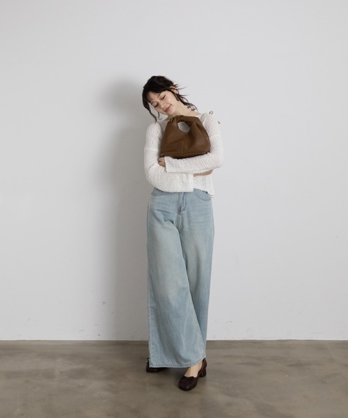 Lunea（ルネア）の「ねじれデザインフェイクレザーワンハンドルバッグ（ハンドバッグ・レディース・ブラック/ブラウン/ピンク/マスタード・FREE）」の8枚目の写真