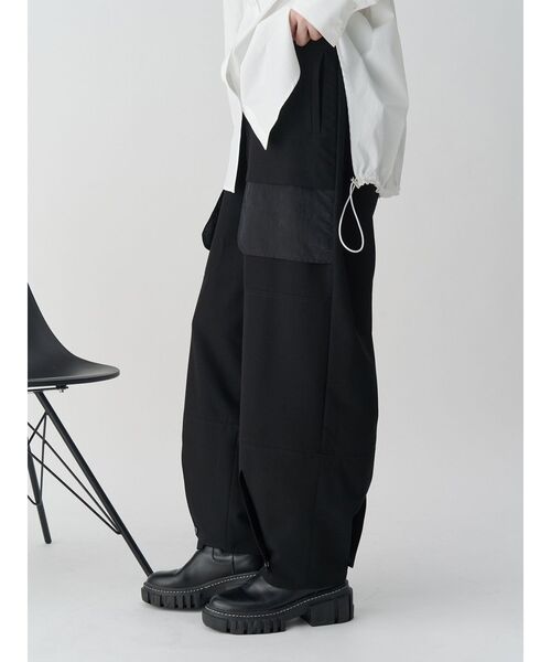 UN3D.（アンスリード）の「SHEER POCKET 2WAY COCOON PT / シアーポケット2WAYコクーンパンツ（その他パンツ・レディース・ブラック/グレー・38/36）」の19枚目の写真